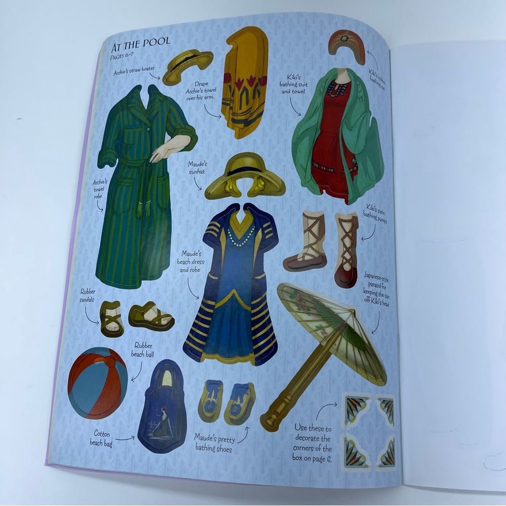 Vintage Paper Dolls Usborne Historical Sticker Paper Dolls 1920's Fashion New - Picture 7 of 16